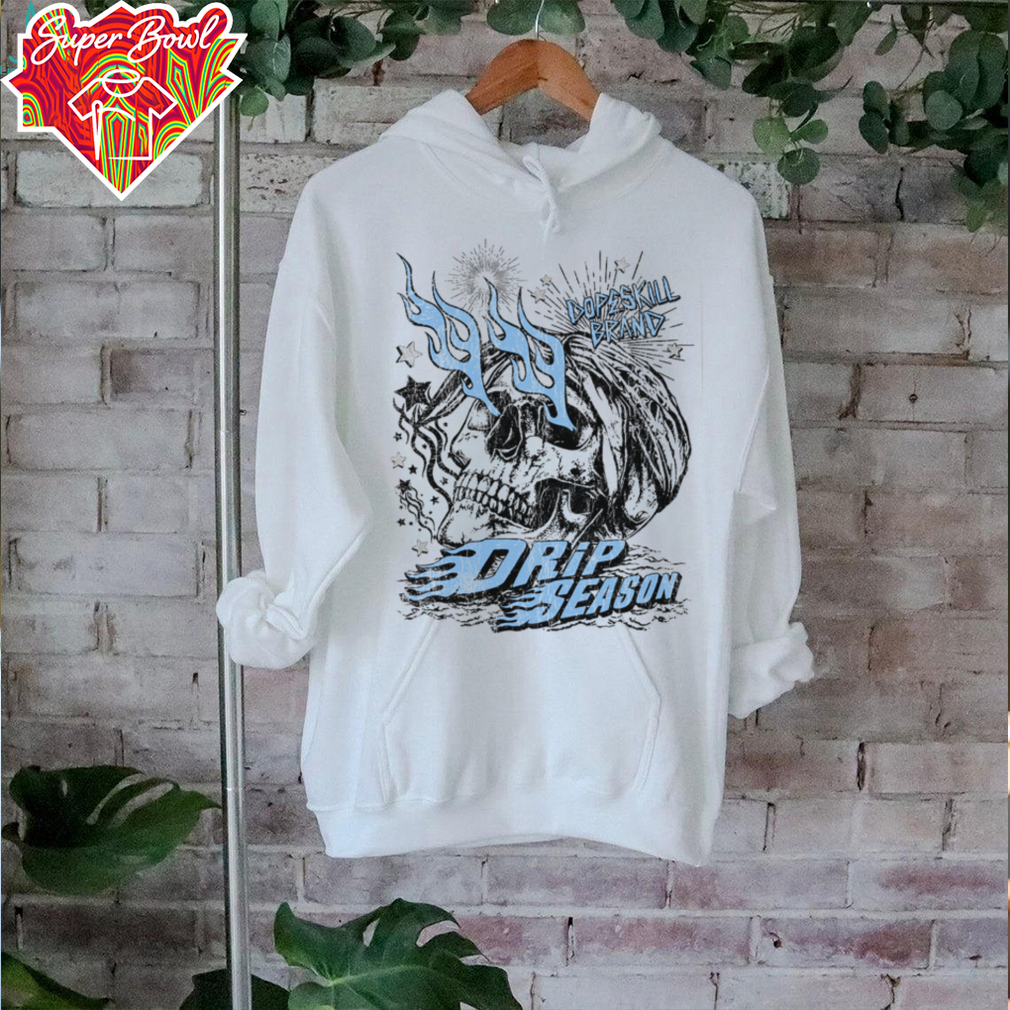 Dopeskill Brand Drip Season Skull Graphic T Shirt Dopeskill Brand Drip Season Skull Graphic T Shirt