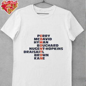 Edmonton Oilers Hockey names 2025 Perry McDavid Hyman Bouchard shirt