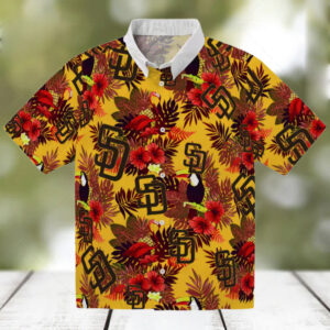 Floral Toucan San Diego Padres Hawaiian Shirt   MLB Fan Gift for Beach & Game Day