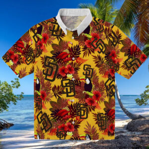 Floral Toucan San Diego Padres Hawaiian Shirt MLB Fan Gift for Beach & Game Day