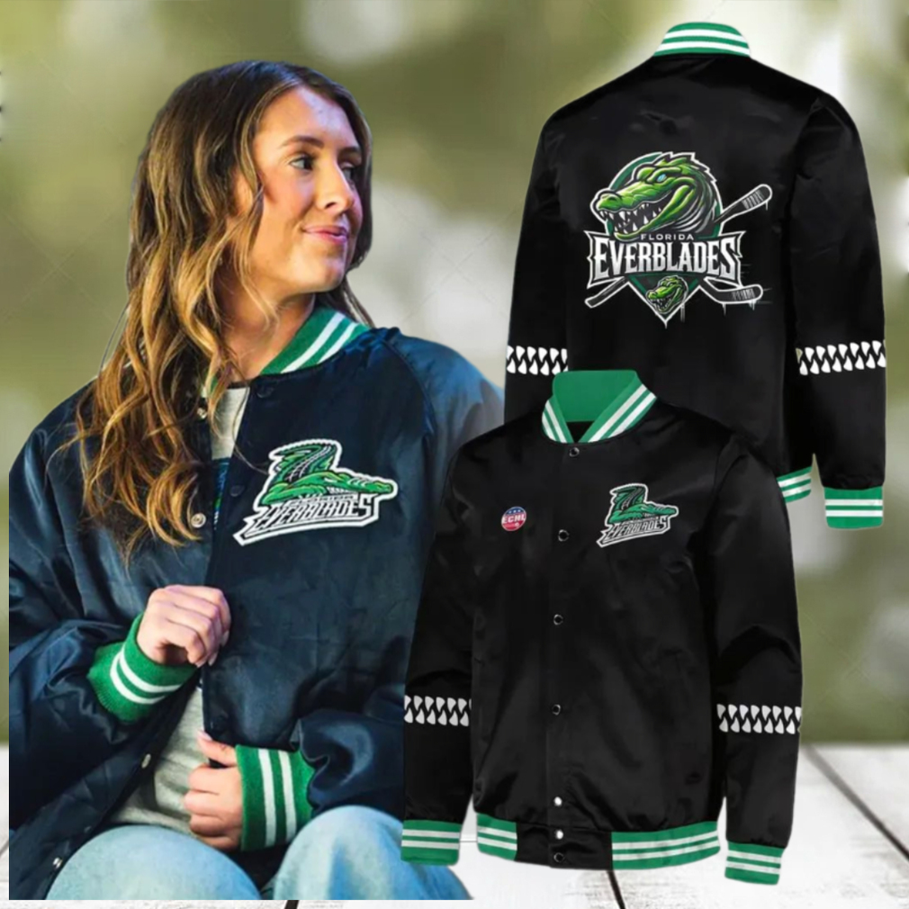 Florida Everblades 2025 New For Fans Baseball Jacket Florida Everblades 2025 New For Fans Baseball Jacket