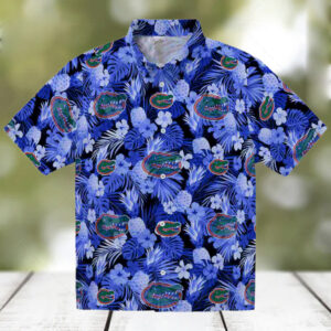 Florida Gators Floral Pineapple Blue Hawaiian Shirt