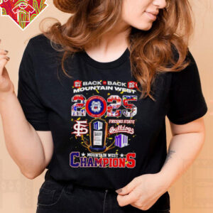 Fresno State Bulldogs 2024 2025 back to back Mountain West Champions shirt