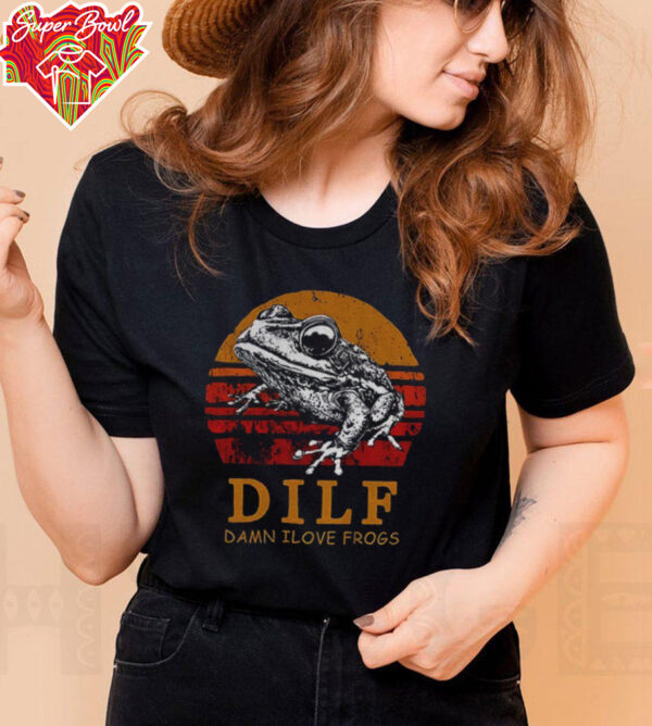 Frog lover dilf damn I love frogs vintage shirt