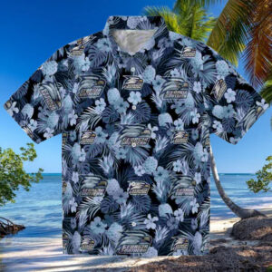 Georgia Southern Eagles Floral Pineapple Blue Hawaiian Shirt