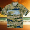 Georgia Tech Yellow Jackets Palm Horizon Gold Hawaiian Shirt