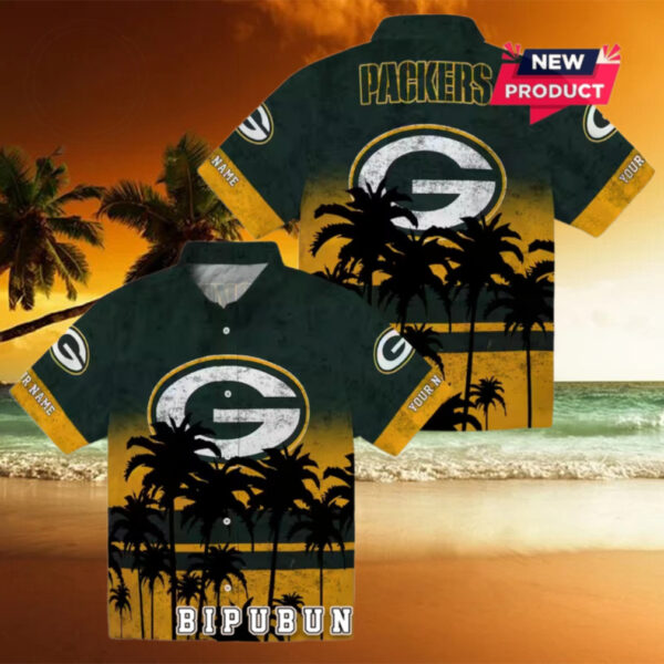 Green Bay Packers Sunset Style Hawaiian Shirt