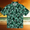 Hawaii Rainbow Warriors Floral Pineapple Green Hawaiian Shirt