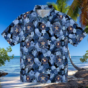 Houston Astros Floral Pineapple Blue Hawaiian Shirt