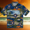 Houston Astros Palm Horizon Blue Hawaiian Shirt