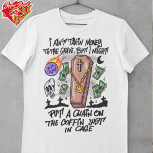 Humorous Money Coffin Chain T Shirt