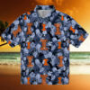 Illinois Fighting Illini Floral Pineapple Blue Hawaiian Shirt
