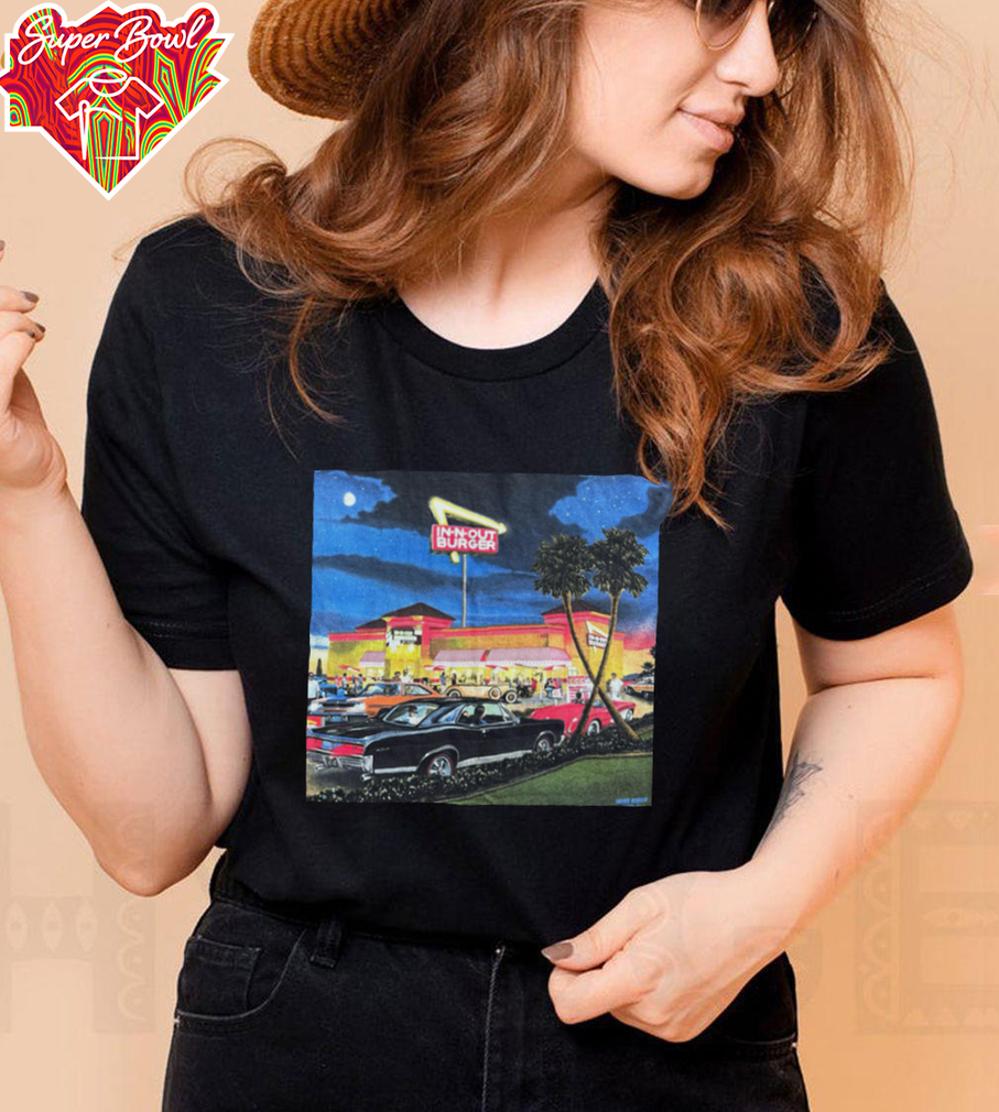 In N Out Burger Vintage Graphic with Classic Cars T Shirt In N Out Burger Vintage Graphic with Classic Cars T Shirt
