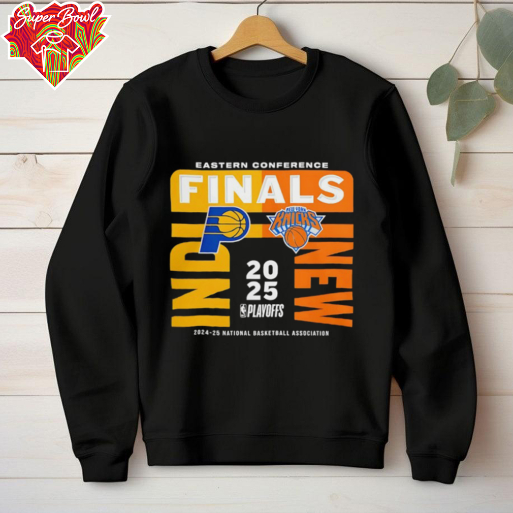 Indiana Pacers vs New York Knicks 2025 NBA Eastern Conference Finals Matchup shirt Indiana Pacers vs New York Knicks 2025 NBA Eastern Conference Finals Matchup shirt