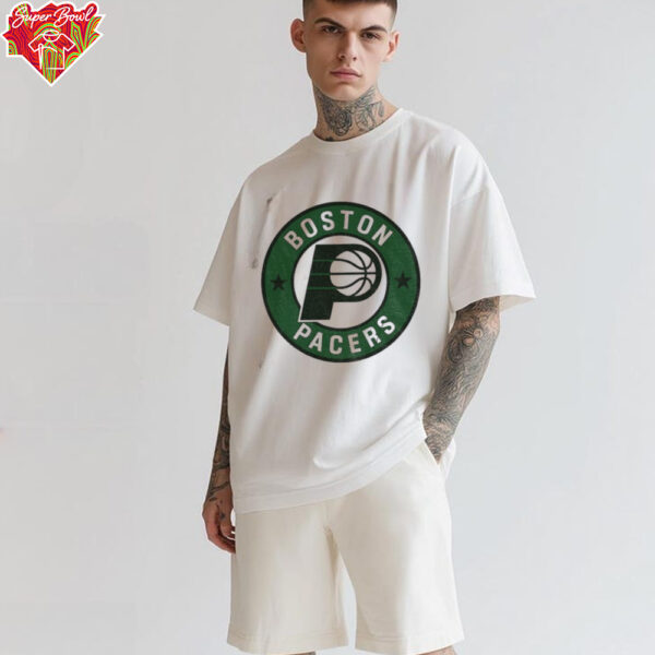 Indiana Pacers x Boston Celtics logo mashup shirt