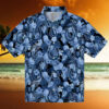 Indianapolis Colts Floral Pineapple Blue Hawaiian Shirt