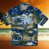 Indianapolis Colts Palm Horizon Blue Hawaiian Shirt