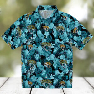 Jacksonville Jaguars Floral Pineapple Teal Hawaiian Shirt
