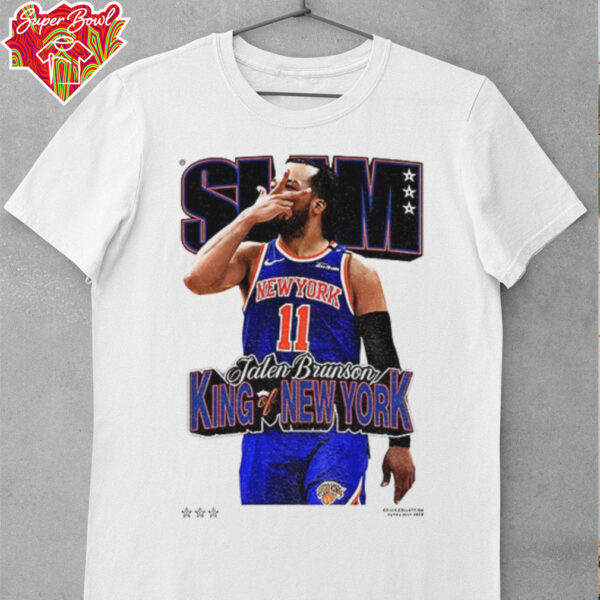 Jalen Brunson King of New York Knicks SLAM NBA Basketball shirt