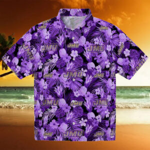 James Madison Dukes Floral Pineapple Purple Hawaiian Shirt