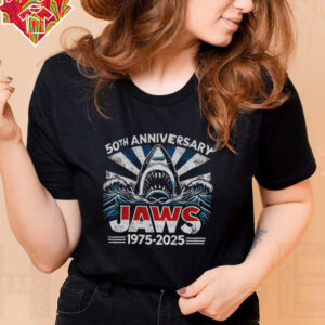 Jaws 50th anniversary 1975 2025 shirt