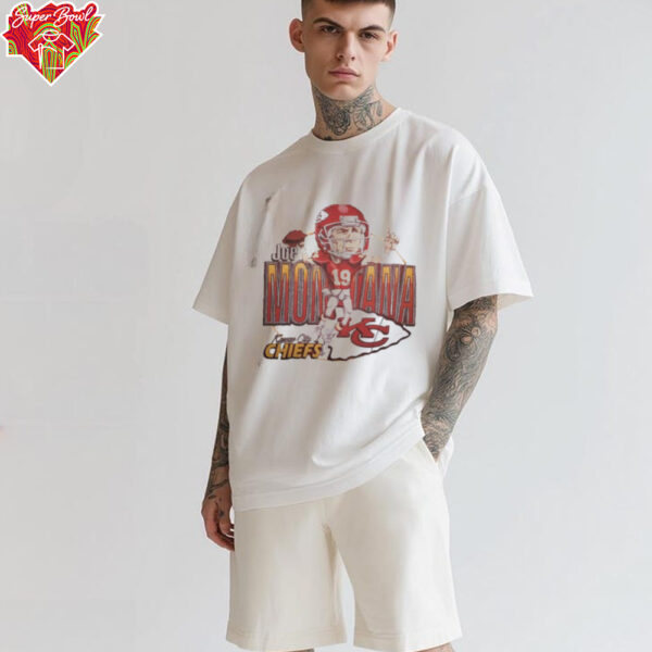 Joe Montana Kansas City Chiefs caricature cartoon shirt