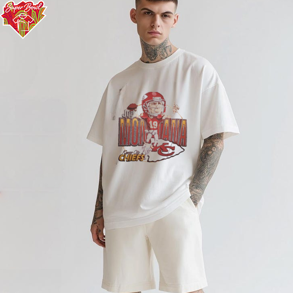 Joe Montana Kansas City Chiefs caricature cartoon shirt Joe Montana Kansas City Chiefs caricature cartoon shirt