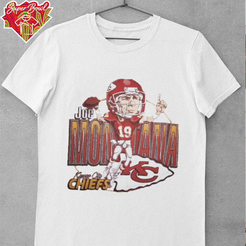 Joe Montana Kansas City Chiefs caricature cartoon shirt Joe Montana Kansas City Chiefs caricature cartoon shirt