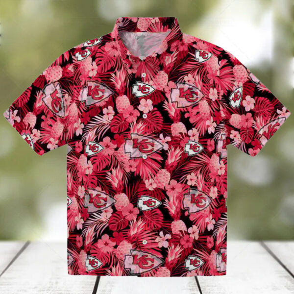 Kansas City Chiefs Floral Pineapple Red Hawaiian Shirt