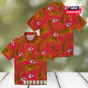 Kansas City Chiefs Leafy Palms Hawaiian Shirt
