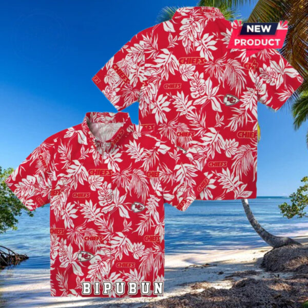 Kansas City Chiefs Tropical Leaf Hawaiian Shirt