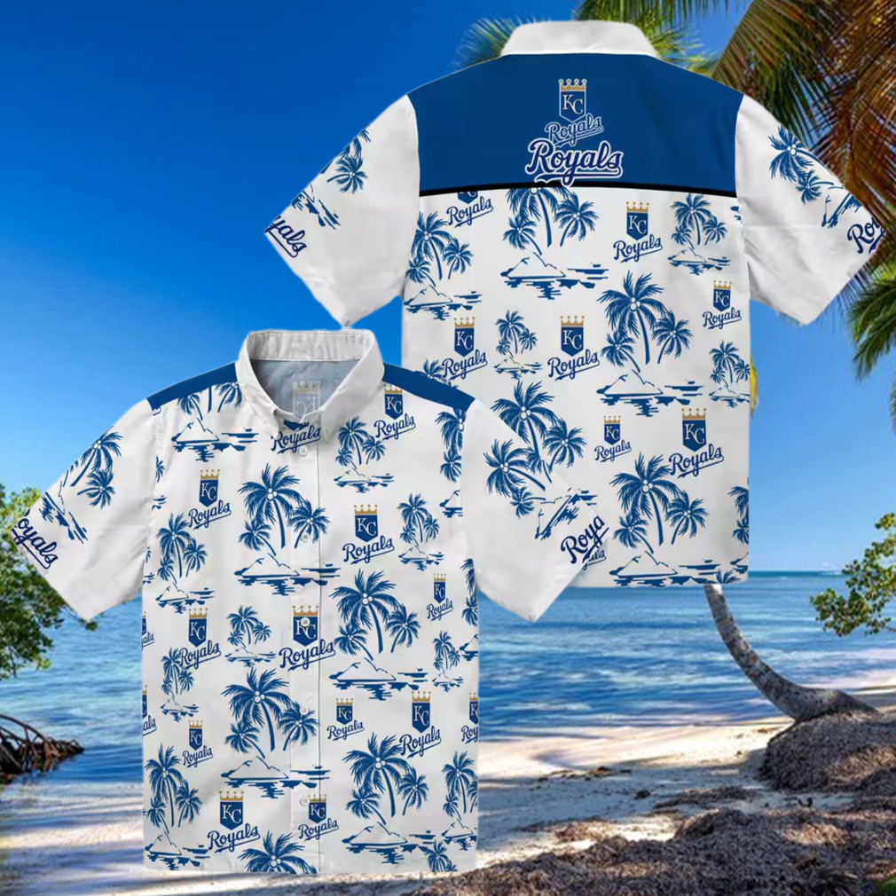 Kansas City Royals Island Print Hawaiian Shirt for Game Day Royal Blue Floral Print Kansas City Royals Island Print Hawaiian Shirt for Game Day Royal Blue Floral Print