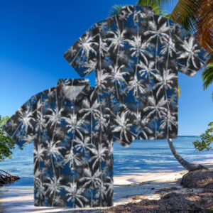 Kansas City Royals MLB Team Hawaiian Shirt Blue & Black Palm Print