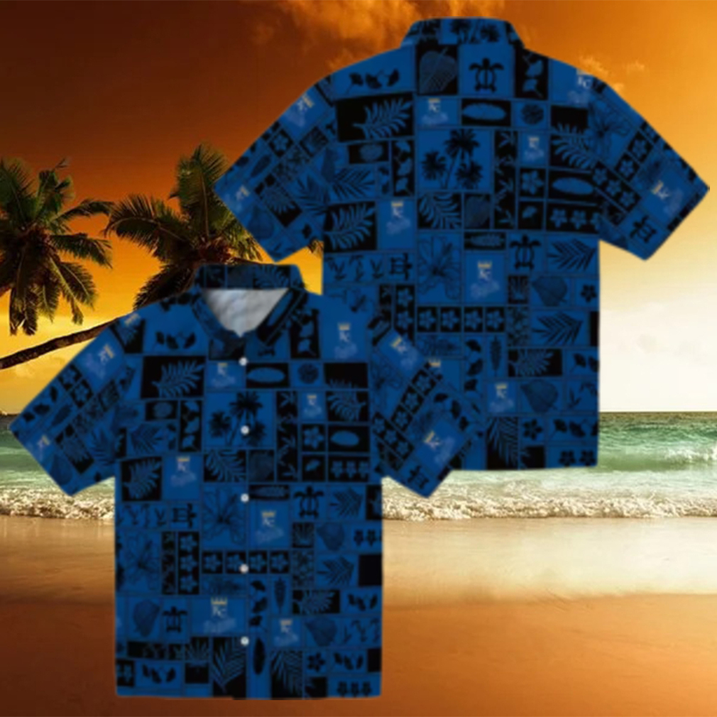 Kansas City Royals Royal Blue Black Hawaiian Shirt Limited Edition Summer Wear Kansas City Royals Royal Blue Black Hawaiian Shirt Limited Edition Summer Wear