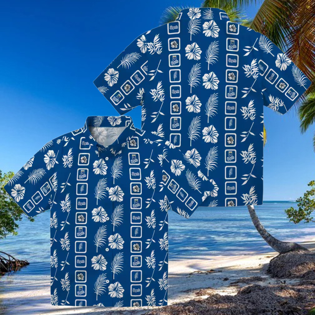 Kansas City Royals Tropical Aloha Hawaiian Shirt Royal Blue & Floral Print Kansas City Royals Tropical Aloha Hawaiian Shirt Royal Blue & Floral Print