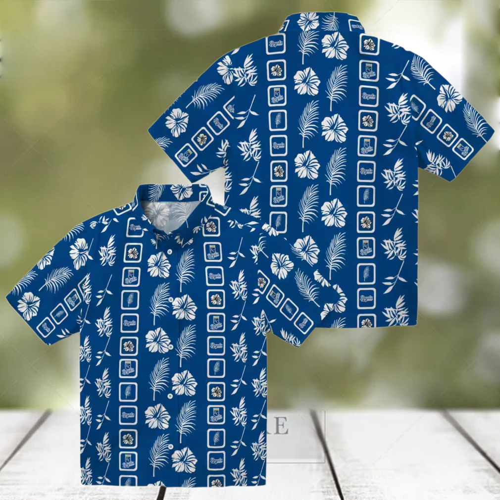 Kansas City Royals Tropical Aloha Hawaiian Shirt Royal Blue & Floral Print Kansas City Royals Tropical Aloha Hawaiian Shirt Royal Blue & Floral Print