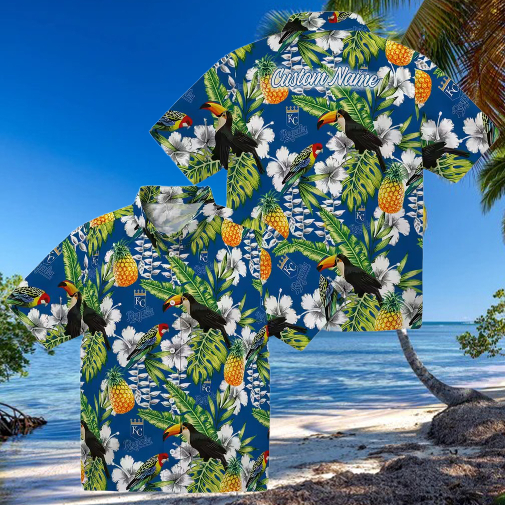 Kansas City Royals Tropical Toucan Hawaiian Shirt Casual Game Day Blue Green Outfit Kansas City Royals Tropical Toucan Hawaiian Shirt Casual Game Day Blue Green Outfit