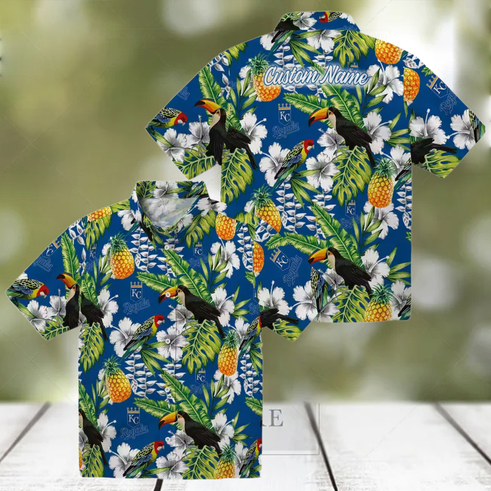 Kansas City Royals Tropical Toucan Hawaiian Shirt Casual Game Day Blue Green Outfit Kansas City Royals Tropical Toucan Hawaiian Shirt Casual Game Day Blue Green Outfit
