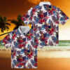 Indiana Hoosiers Palm Horizon Red Hawaiian Shirt