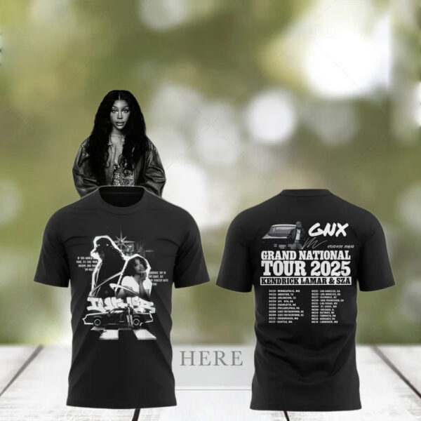 Kendrick Lamar x SZA Grand National Tour 2025 T Shirt
