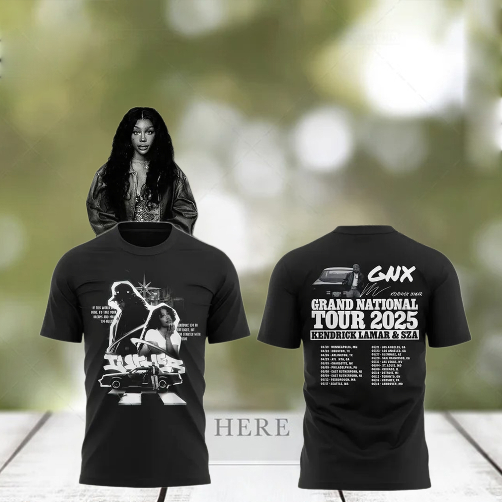 Kendrick Lamar x SZA Grand National Tour 2025 T Shirt Kendrick Lamar x SZA Grand National Tour 2025 T Shirt