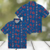 LA Dodgers Tropical Hawaiian Shirt   Blue Hibiscus Floral Print for Fans