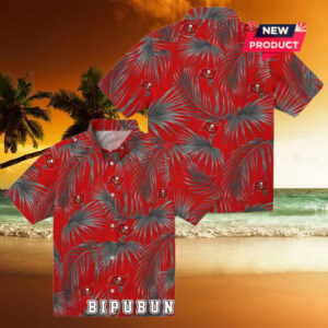 Leafy Palms Tampa Bay Buccaneers Hawaiian Shirt