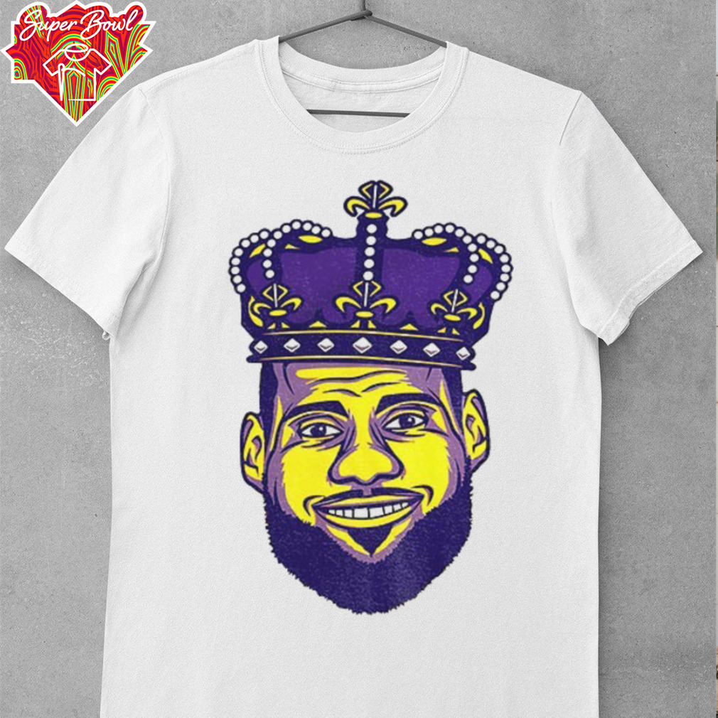 Lebron James Los Angeles Lakers NBA Basketball King big head cartoon shirt Lebron James Los Angeles Lakers NBA Basketball King big head cartoon shirt