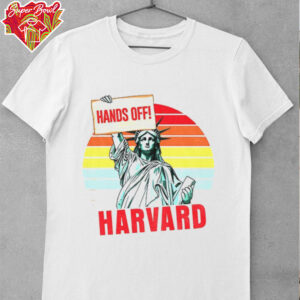 Liberty of Statue holding Hands Off Harvard vintage shirt