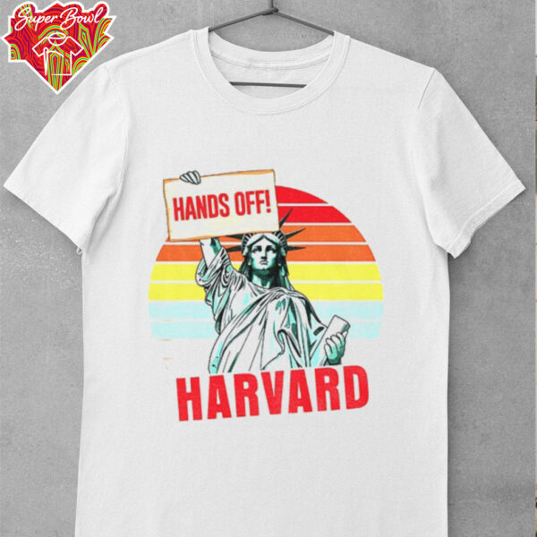 Liberty of Statue holding Hands Off Harvard vintage shirt