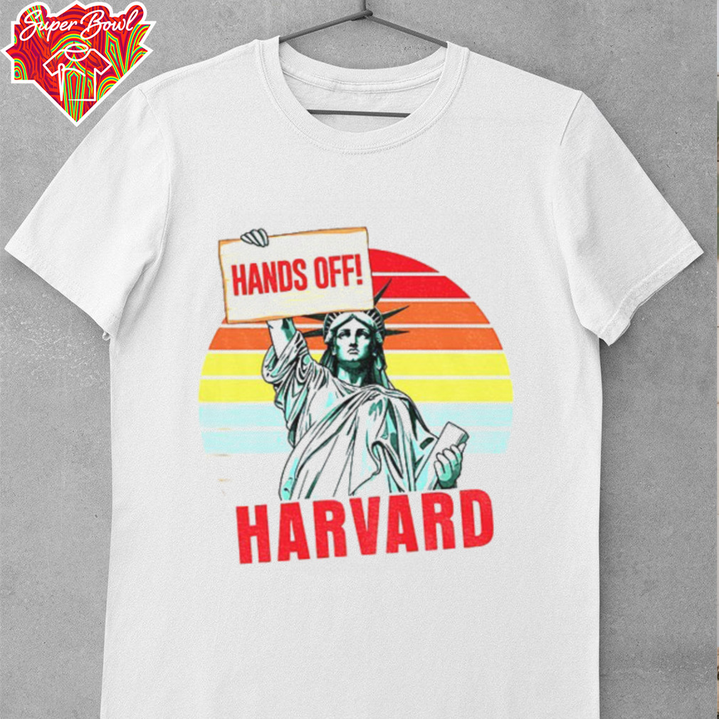 Liberty of Statue holding Hands Off Harvard vintage shirt Liberty of Statue holding Hands Off Harvard vintage shirt