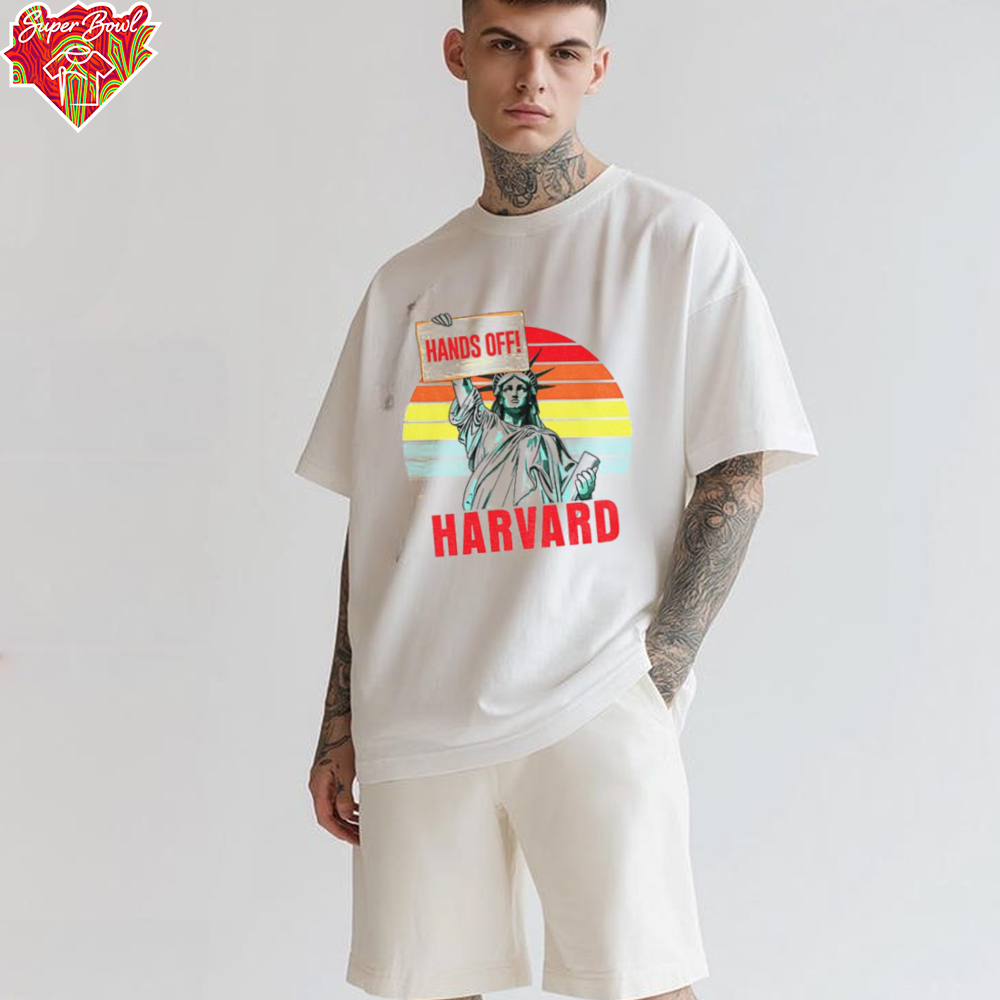 Liberty of Statue holding Hands Off Harvard vintage shirt Liberty of Statue holding Hands Off Harvard vintage shirt