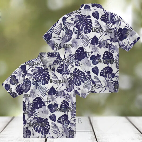 Limited Edition Colorado Rockies MLB Tropical Hawaiian Shirt   Blue & White Aloha Beach Shirt