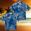 Limited Edition Kansas City Royals Aloha Hawaiian Shirt   Royal Blue Hibiscus Print Vacation Outfit